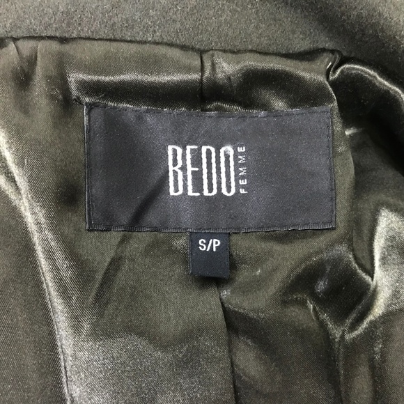 BEDO Femme Olive Green Wool Military Peacoat S - Picture 7 of 7
